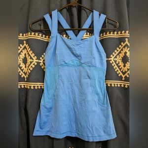 Small Lululemon Blue Workout Top w/ Built-in Sports Bra